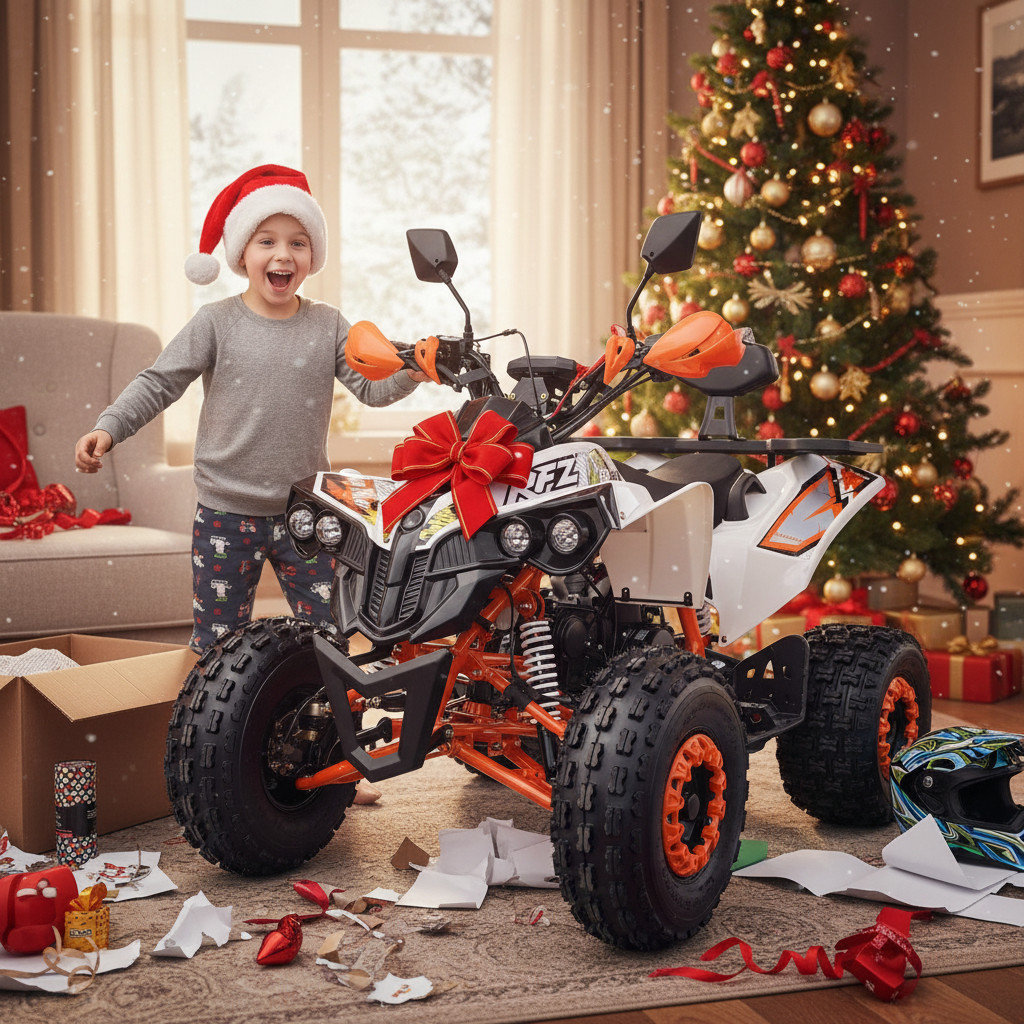 Dětská benzínová čtyřkolka Leramotors by APOLLO AVENGER 125ccm Automat - oranžová