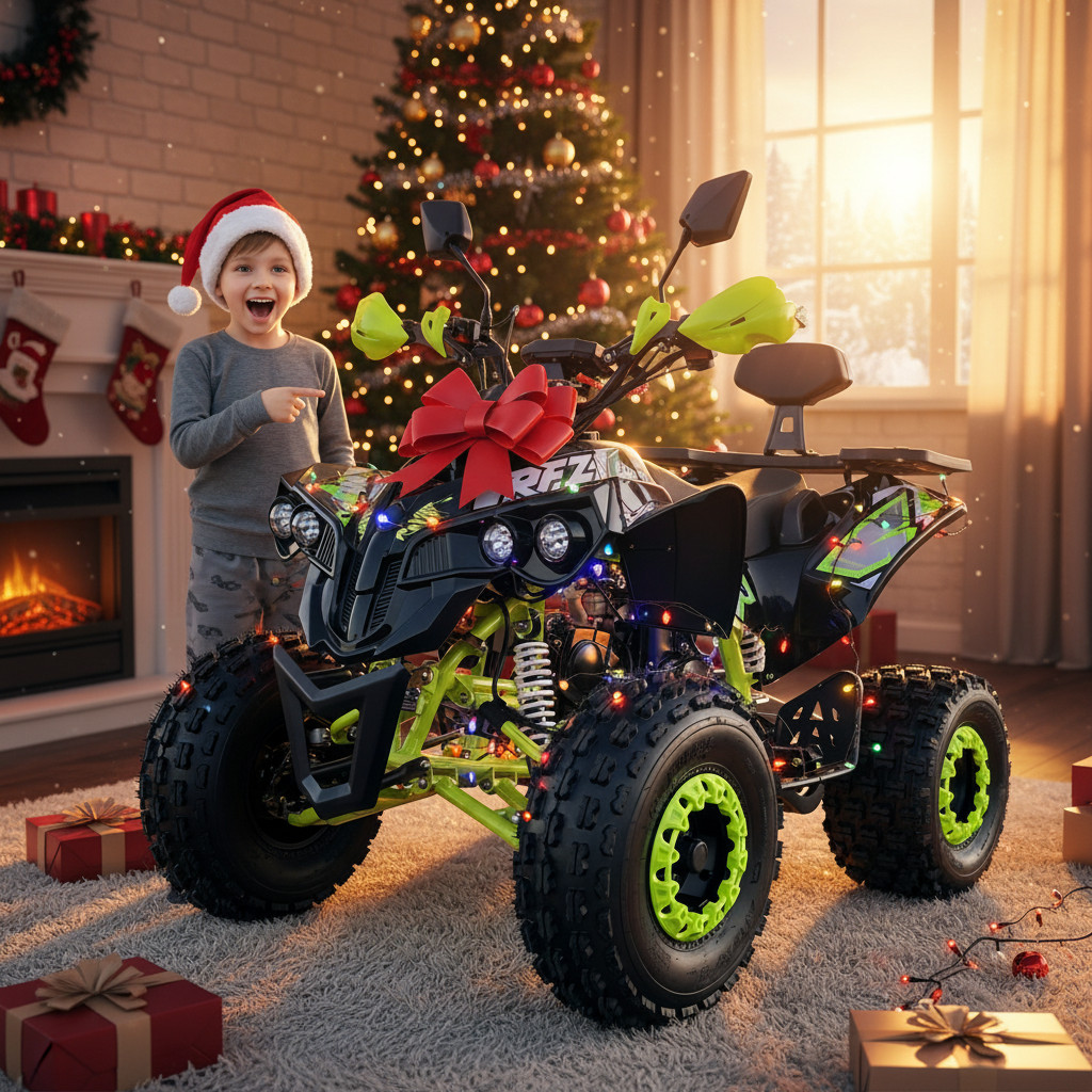 Nový model roku 2025 - čtyřkolka Apollo Avenger 125cc - Automat je model s velmi atraktivním designem a vysokým výkonem 9PS. Velká kola 8", přední i zadní hydraulické brzdy, nastavitel.. Dětská benzínová čtyřkolka Leramotors by APOLLO AVENGER 125ccm Automat - zelená