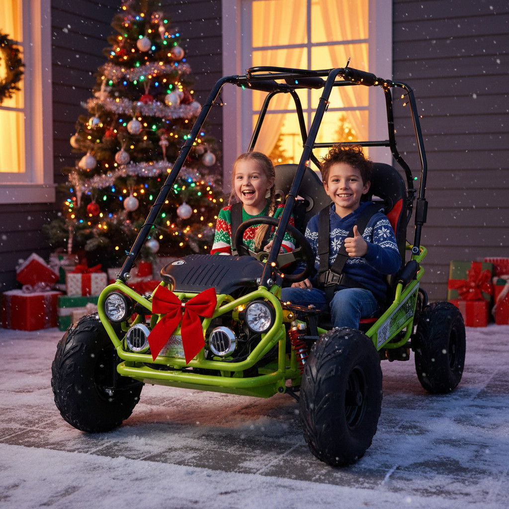 Dětská benzínová Buggy LERAMOTORS PREDATOR 170ccm AUTOMAT - zelená