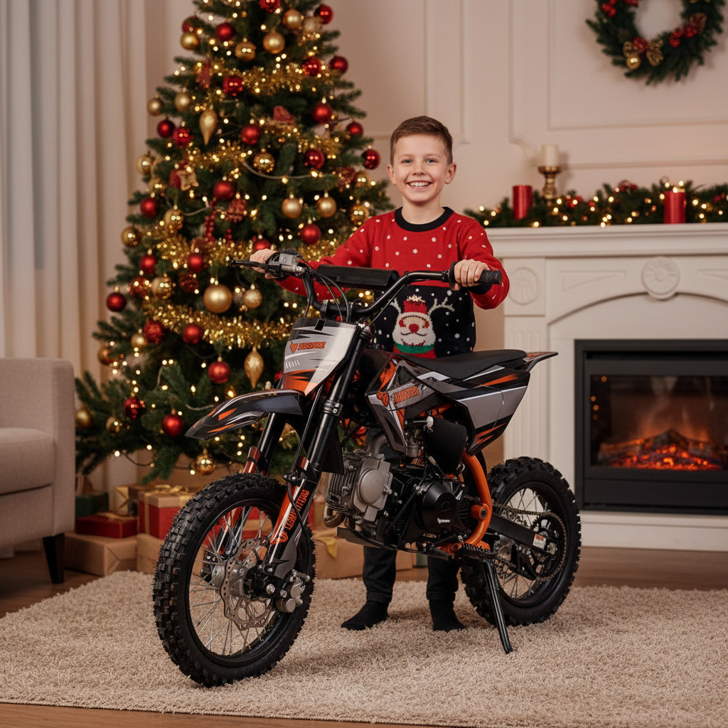 Novinka roku 2025 Pitbike Leramotors Cannon v poloautomatu má 4 rychlosti s řazením bez spojky. Potěší Vás elektrický startér. DOBA DORUČENÍ DO 2-3 PRACOVNÍCH DNÍ
 Dětská benzínová motorka Pitbike Leramotors CANNON 125ccm 4T 14/12 E-START - oranžová