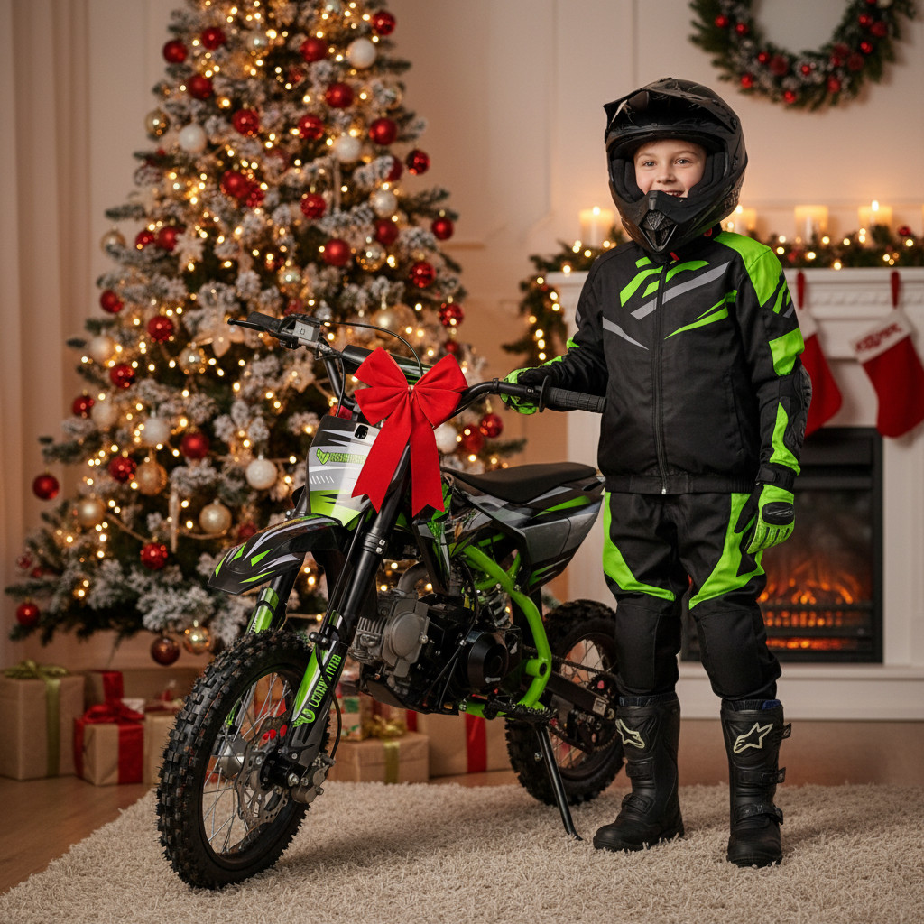 Novinka roku 2025 Pitbike Leramotors Cannon v poloautomatu má 4 rychlosti s řazením bez spojky. Potěší Vás elektrický startér. DOBA DORUČENÍ DO 2-3 PRACOVNÍCH DNÍ
 Dětská benzínová motorka Pitbike Leramotors CANNON 125ccm 4T 14/12 E-START - zelená