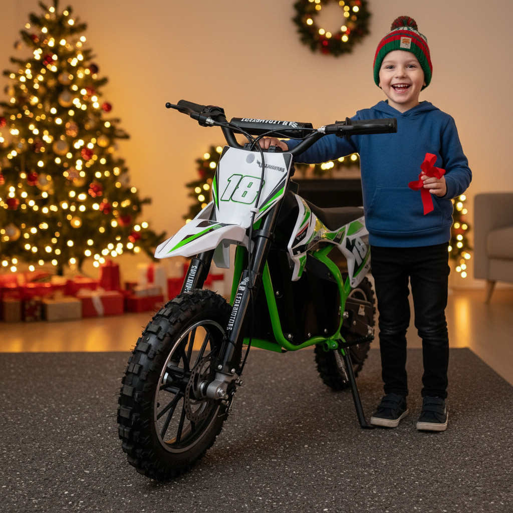 Exkluzivní model 2025. Minicross s nejlepší výbavou ve své třídě. Jeho předností je především elektrický motor o výkonu 800W s neodymovým magnetem, který zaručuje vysoké zrychlení .. Minicross Leramotors DEVIL DELUXE 800W/36V - zelená