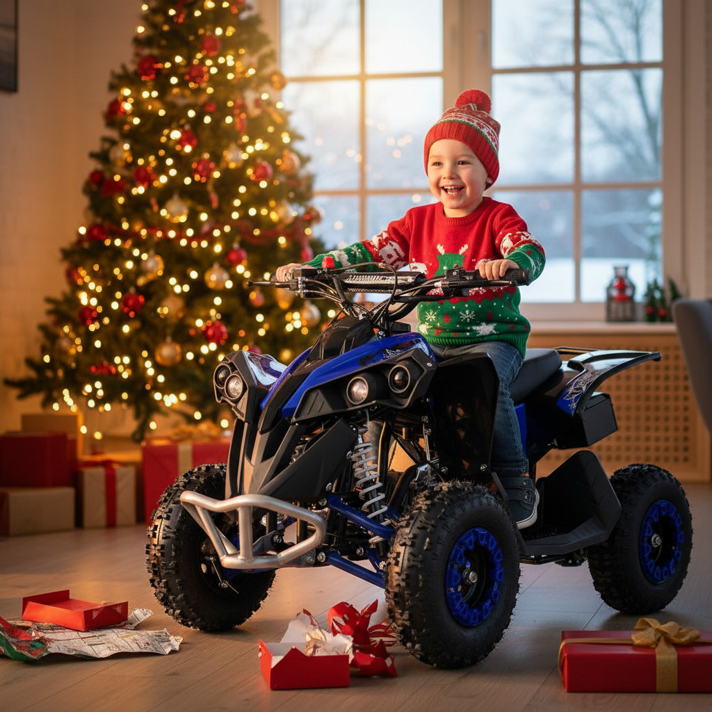 Malá dětská benzínová čtyřkolka Leramotors THOR MINI 49ccm E-START - modrá