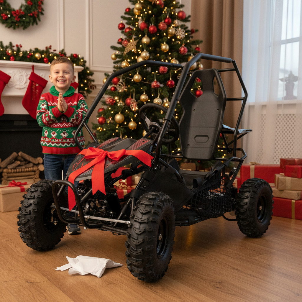 Buggy Razor II Deluxe  je vhodná pro děti od 4 do 12 let. Buggy je vybavena silným bezkartáčovým 1000W motorem a velkými 6" koly. DOBA DORUČENÍ DO 2-3 PRACOVNÍCH DNÍ
 Dětská elektrická Buggy Leramotors Razor II 1000W - černá