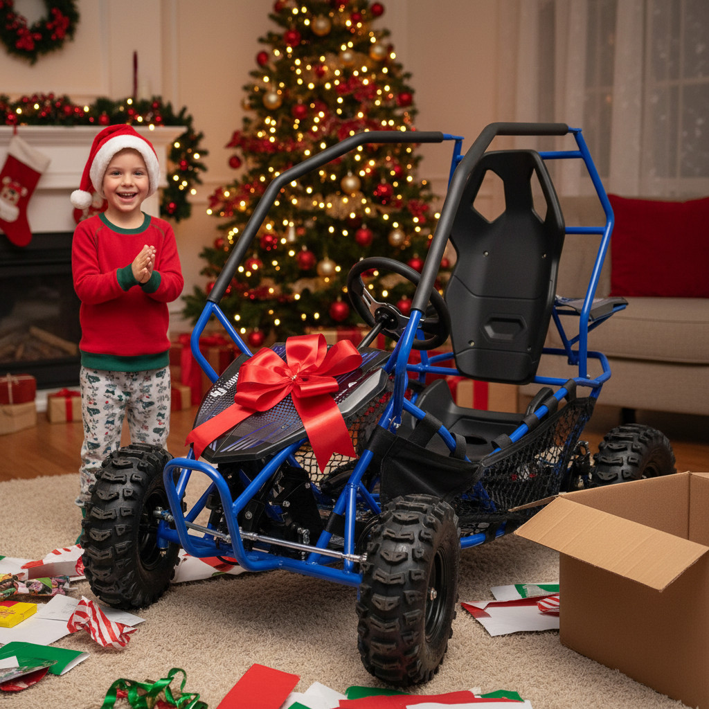 Buggy Razor II Deluxe  je vhodná pro děti od 4 do 12 let. Buggy je vybavena silným bezkartáčovým 1000W motorem a velkými 6" koly. DOBA DORUČENÍ DO 2-3 PRACOVNÍCH DNÍ
 Dětská elektrická Buggy Leramotors Razor II 1000W - modrá