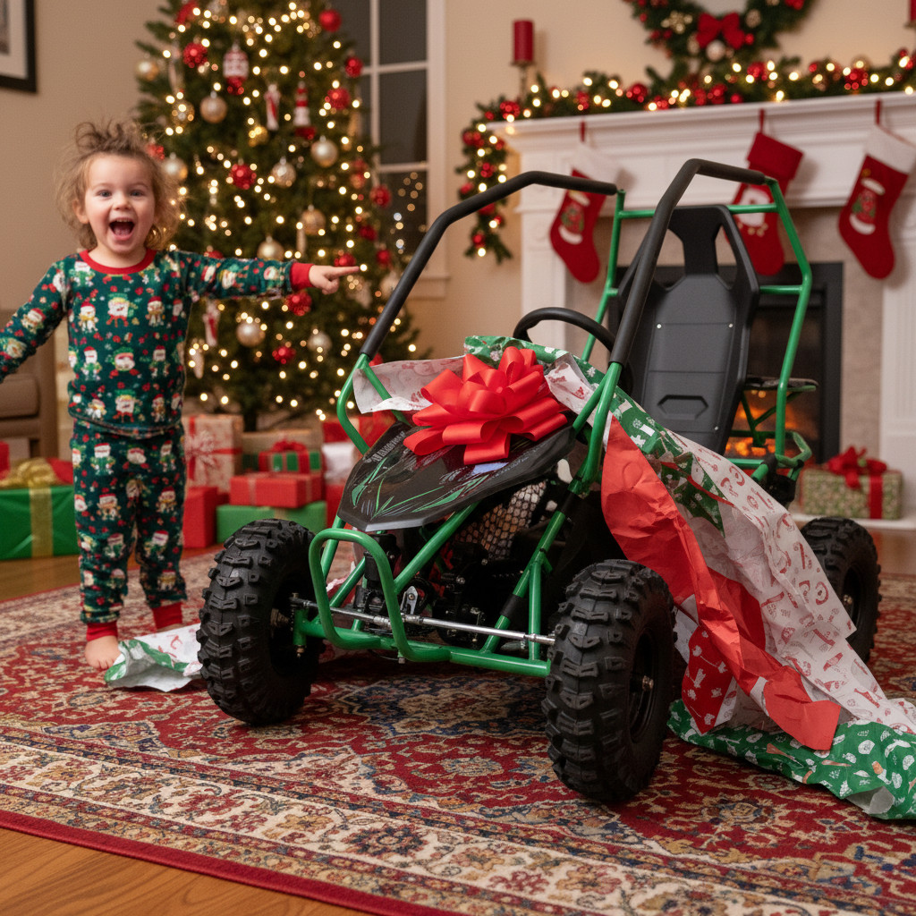 Buggy Razor II Deluxe  je vhodná pro děti od 4 do 12 let. Buggy je vybavena silným bezkartáčovým 1000W motorem a velkými 6" koly. DOBA DORUČENÍ DO 2-3 PRACOVNÍCH DNÍ
 Dětská elektrická Buggy Leramotors Razor II 1000W - zelená