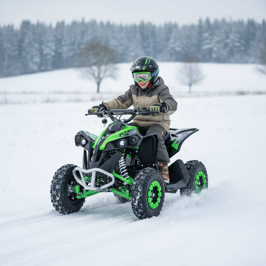 Malá dětská elektrická čtyřkolka Leramotors THOR MINI 1000w - zelená - 36V - 20. pohled