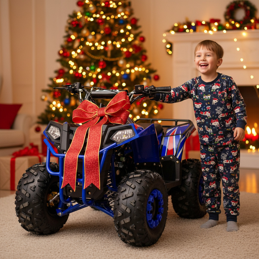 Dětská benzínová čtyřkolka Leramotors by APOLLO COMMANDER 125ccm AUTOMAT - modrá