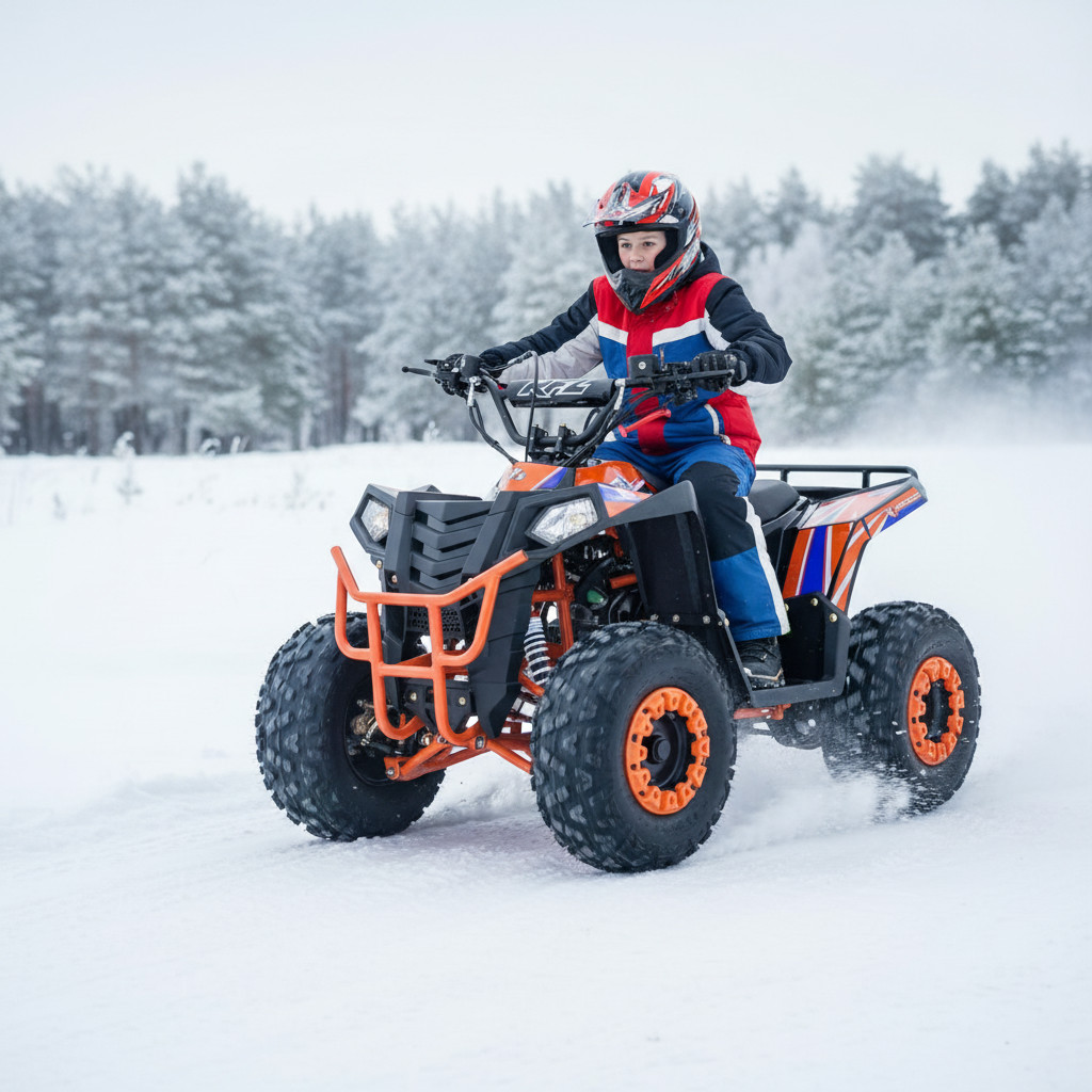 Dětská benzínová čtyřkolka Leramotors by APOLLO COMMANDER 125ccm AUTOMAT 16palcová kola - oranžová - 18. pohled
