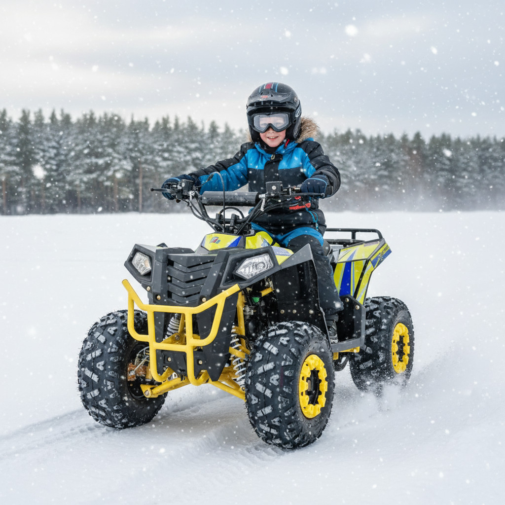 Dětská benzínová čtyřkolka Leramotors by APOLLO COMMANDER 125ccm AUTOMAT 16palcová kola - žlutá - 18. pohled
