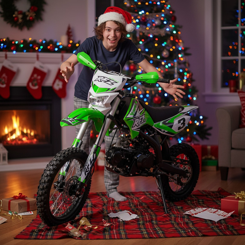 Motorku Apollo Jaguar 125ccm si opravdu každý zamiluje. DOBA DORUČENÍ DO 2-3 PRACOVNÍCH DNÍ.
 Dětská benzínová motorka Pitbike Leramotors by APOLLO JAGUAR 125ccm 14“/12“ E-START - zelená