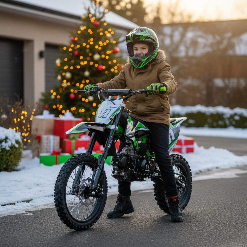 Značkový Pitbike Leramotors Shark 125 pro rok 2025.
DOBA DORUČENÍ DO 2-3 PRACOVNÍCH DNÍ
 Dětská benzínová motorka Pitbike Leramotors SHARK E-START 125ccm 4T 17/14 - zelená