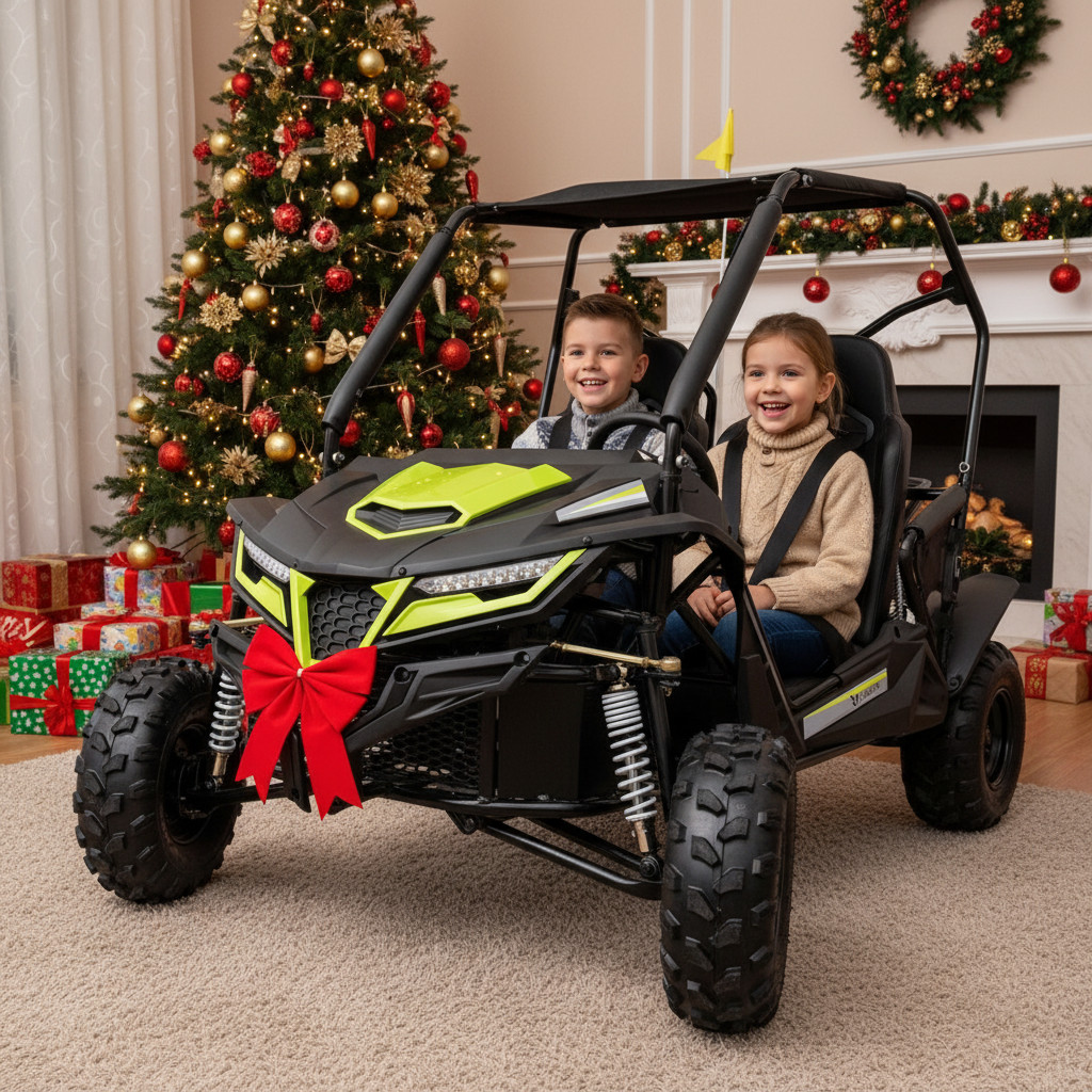 Dětská benzínová Super Buggy 208ccm AUTOMAT - zelená