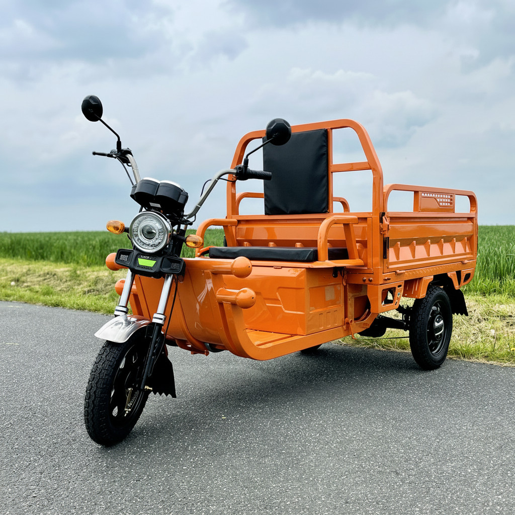 Elektrická tříkolka Leramotors tuk tuk cargo G1+ 1000W  60V - oranžová