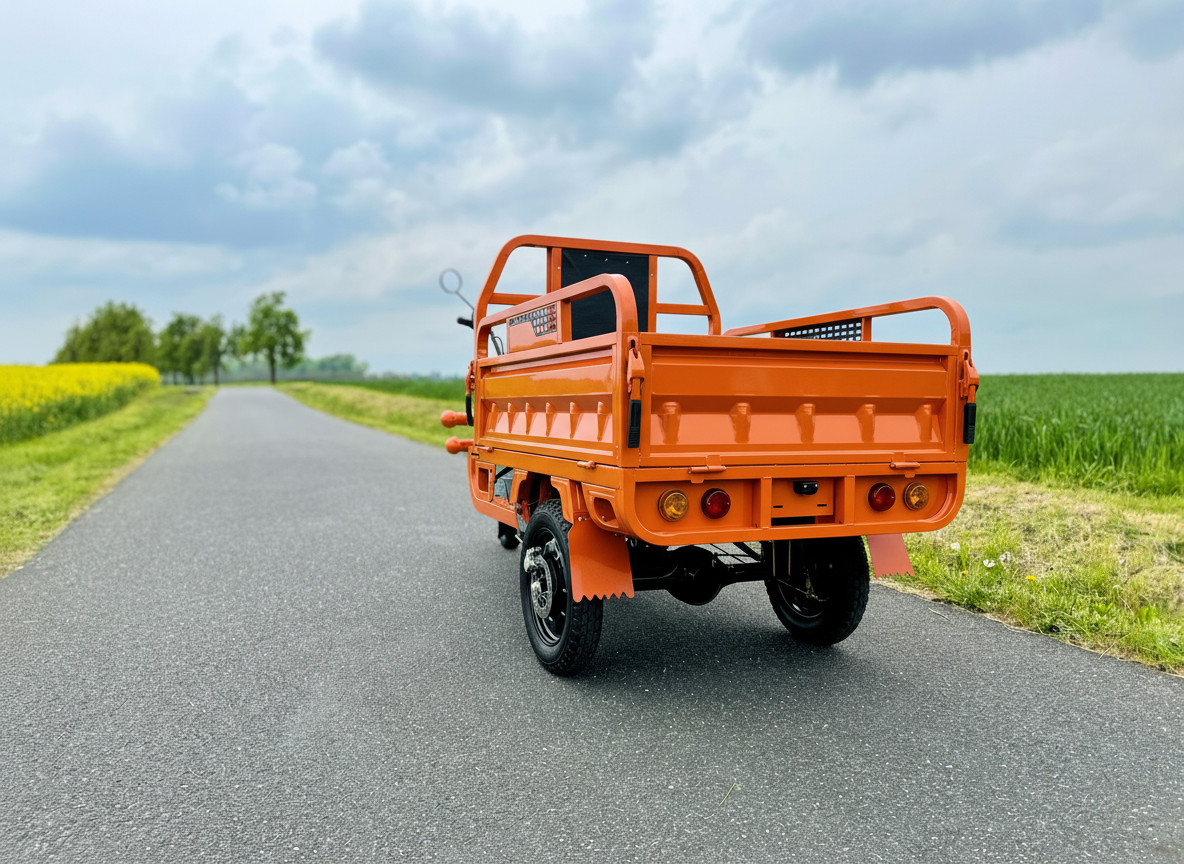 Elektrická tříkolka Leramotors tuk tuk cargo G1 1000W 60V - oranžová - 4. pohled