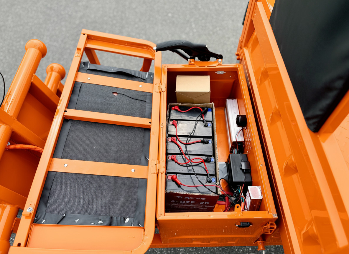 Elektrická tříkolka Leramotors tuk tuk cargo G1 1000W 60V - oranžová - 12. pohled