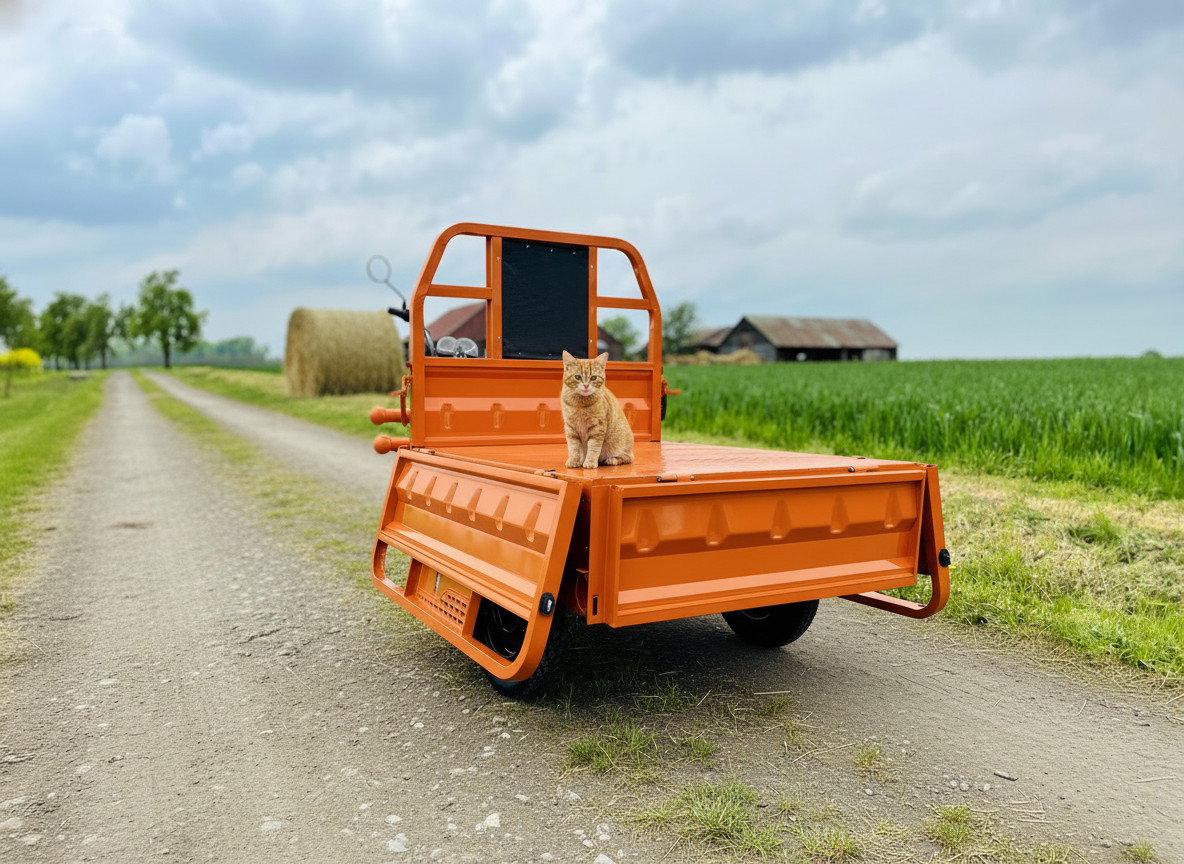 Elektrická tříkolka Leramotors tuk tuk cargo G1 1000W 60V - oranžová - 18. pohled