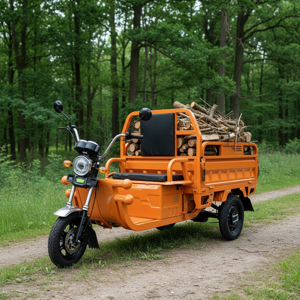 Elektrická tříkolka Leramotors tuk tuk cargo G1 1000W 60V - oranžová - 17. pohled
