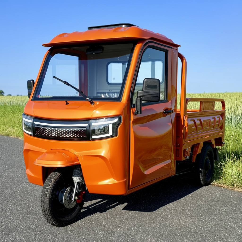 Elektrická tříkolka Leramotors tuk tuk cargo G4 3000W 72V - oranžová