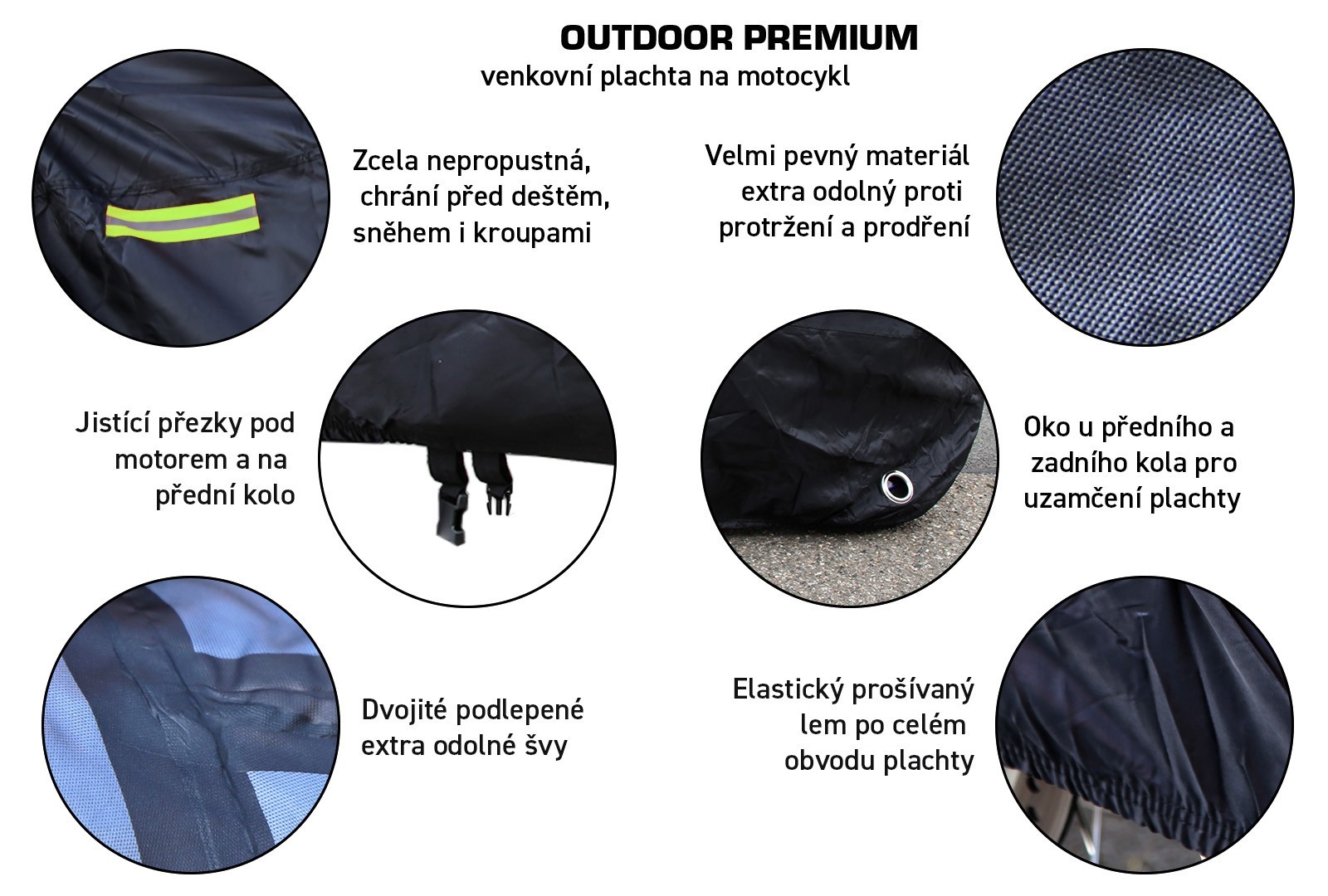 SEFIS Outdoor Premium plachta na motocykl XL - 5. pohled