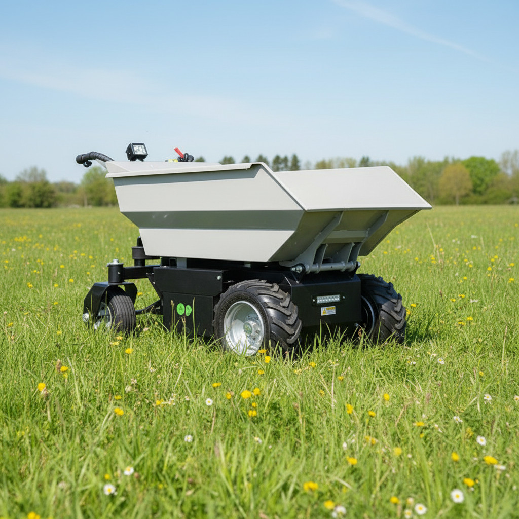 Elektrický mini dumper LR50E – akumulátorové motorové kolečko s nosností 500 kg a 1000W motorem