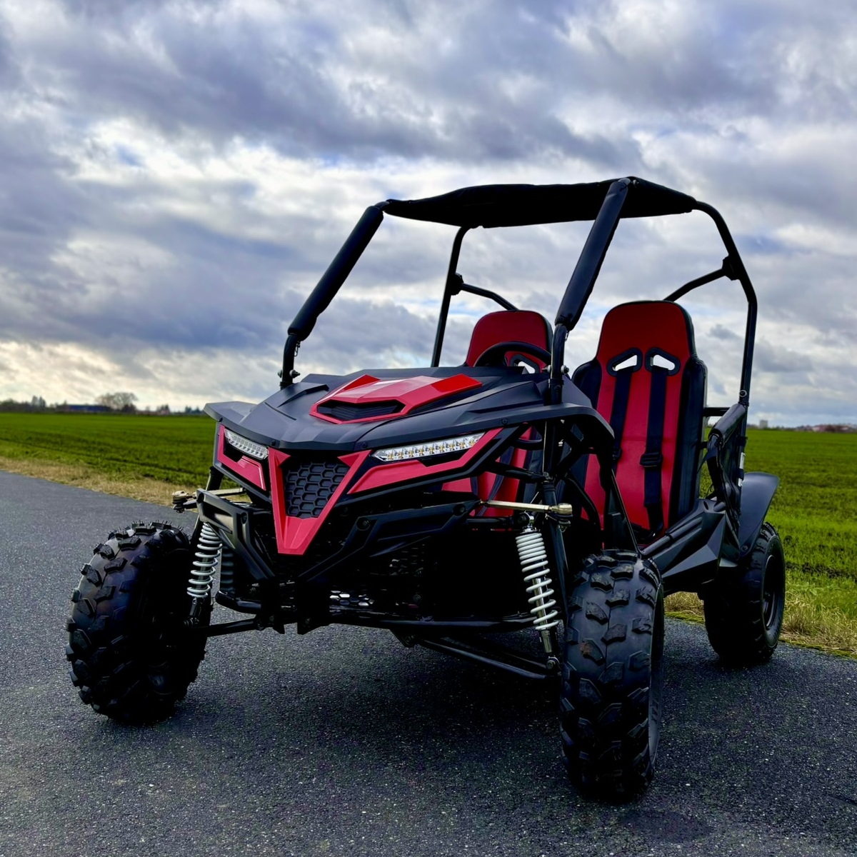 Dětská benzínová Super Buggy 208ccm AUTOMAT - červená