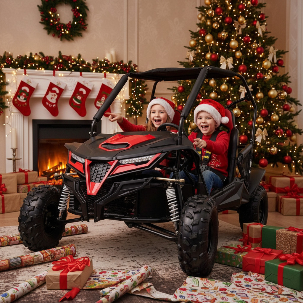 Dětská benzínová Super Buggy 208ccm AUTOMAT - červená